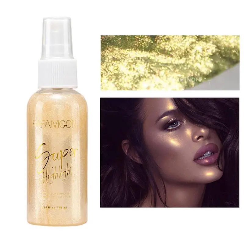 Highlighter Powder Spray High Gloss Glitter Powder Glitter Powder Spray Shimmer Sparkle Powder Face Body Highlighter 60ml 5