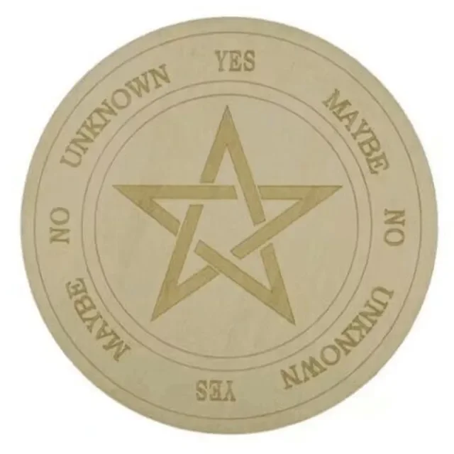 Ξύλινη σανίδα εκκρεμούς με Moon Star Divination Energy Carven Πιάτο Θεραπείας Διαλογισμός Διακοσμητικά Μεταφυσικό Βωμό