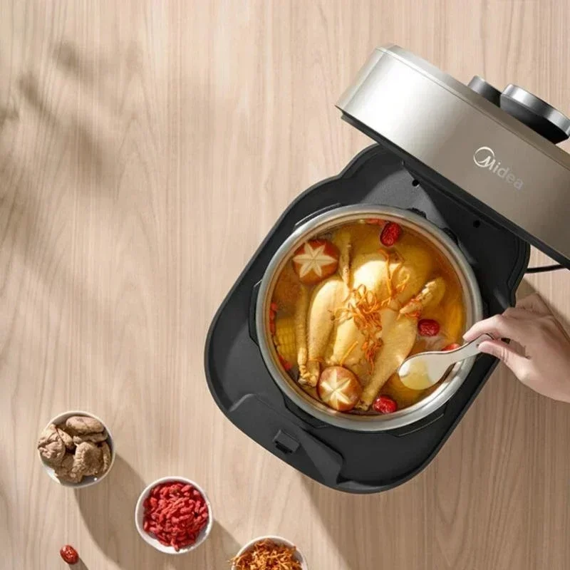 Midea Pressure Cooker 6 Minites Fast Cooking 5L Rice Cooker IH Fierce Power 2200W Electric High Pressure Cooker 2 Inner Pots 6
