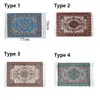 1:12 Scale Dollhouse Carpet Playing House Decor Floor Coverings Floral Pattern Mat Doll Accessories Miniature Weaving Rug 5