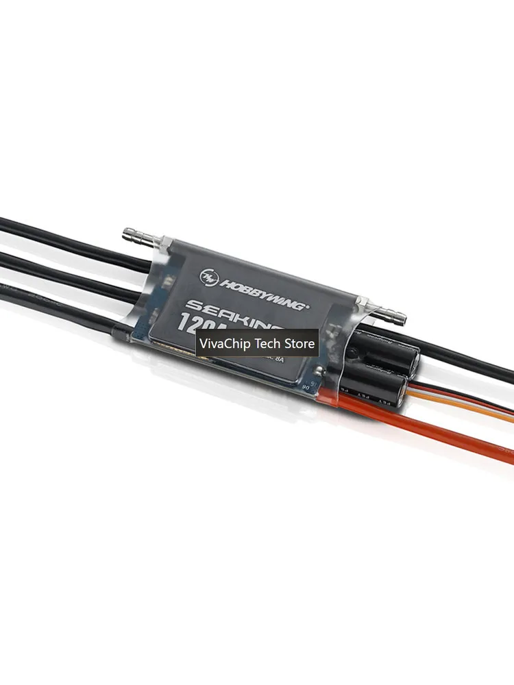 VivaCTHobbywing Seaking Pro 120A 센서리스 브러시리스 ESC 2-6S 방수 6V/7.4V,4A BEC ECO, Mono1/기타 경쟁 보트용