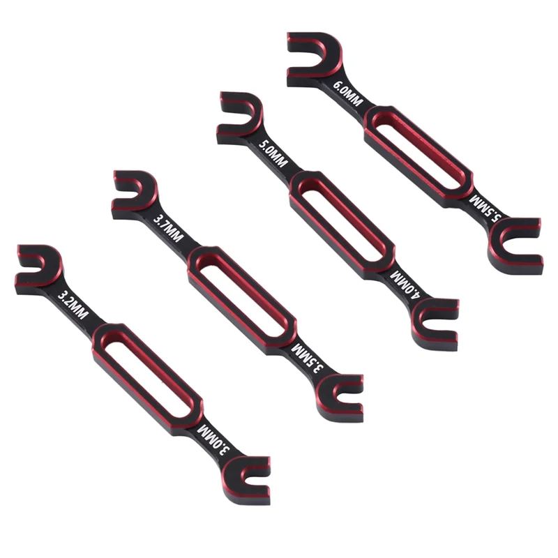 더블 엔드 범용 스패너 턴버클 렌치, RC카 Traxxas Axial SCX10,1, 3-3.2 3.5-3.7 4-5 5.5-6mm, 4 개
