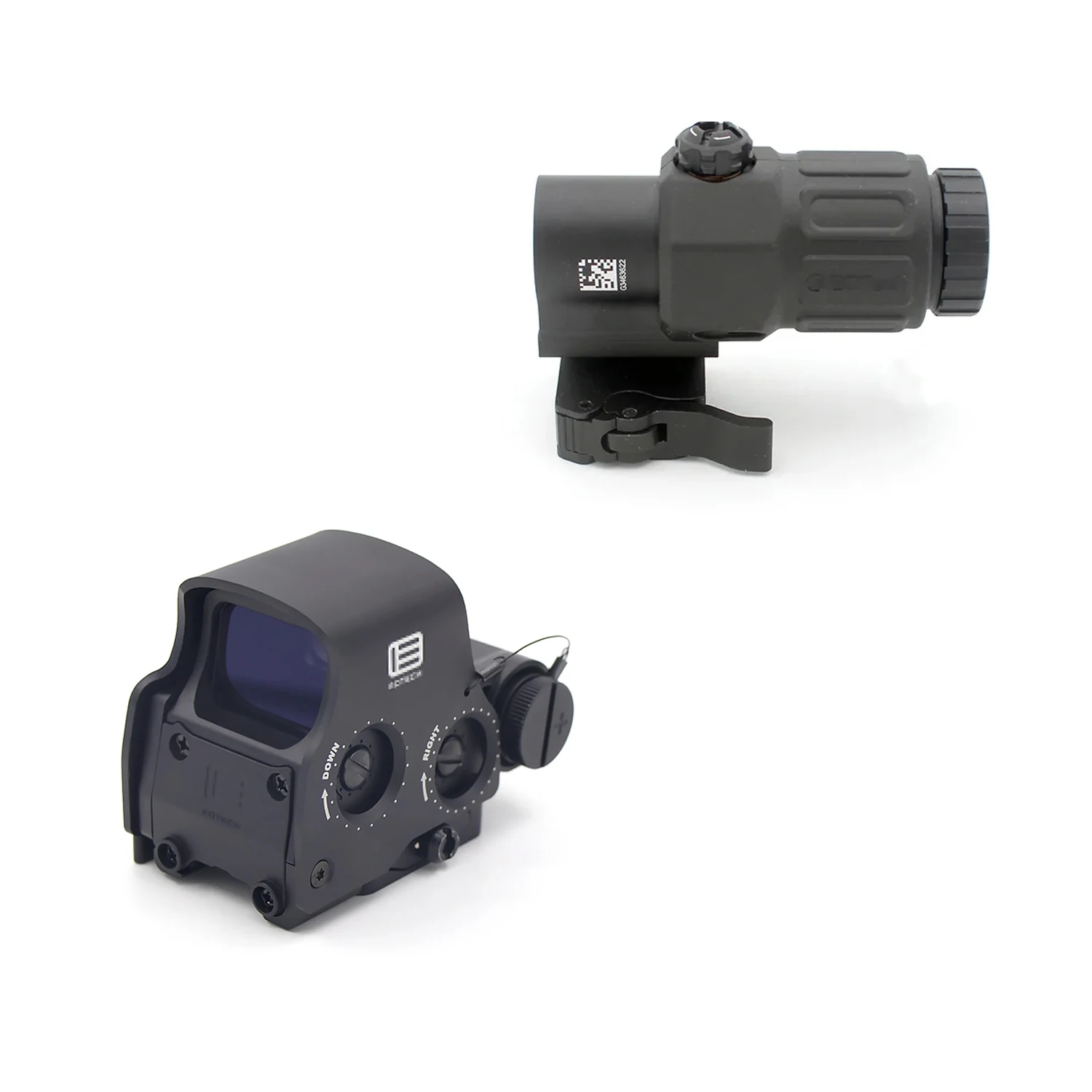 558 Red Dot G33 3X Magnifier Airsoft with Switch to Side Quick Detachable QD Mount Hunting Sight Fast Aiming Precise Shooting