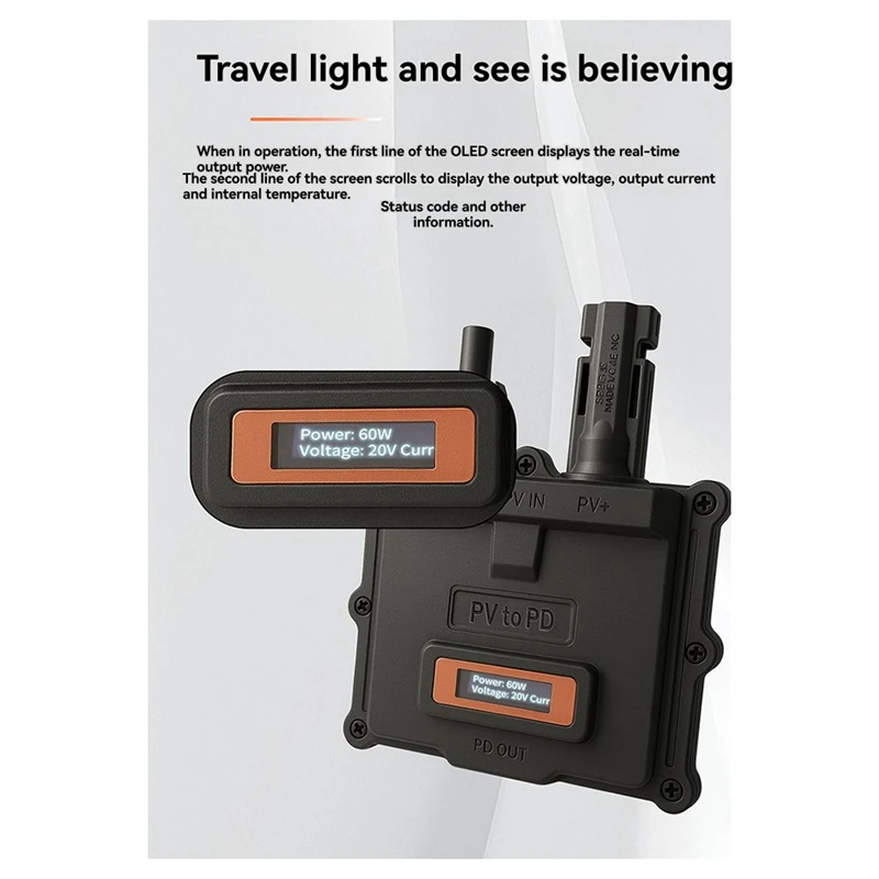 65W PD3.0 야외 고속 충전 태양광 패널-A76U