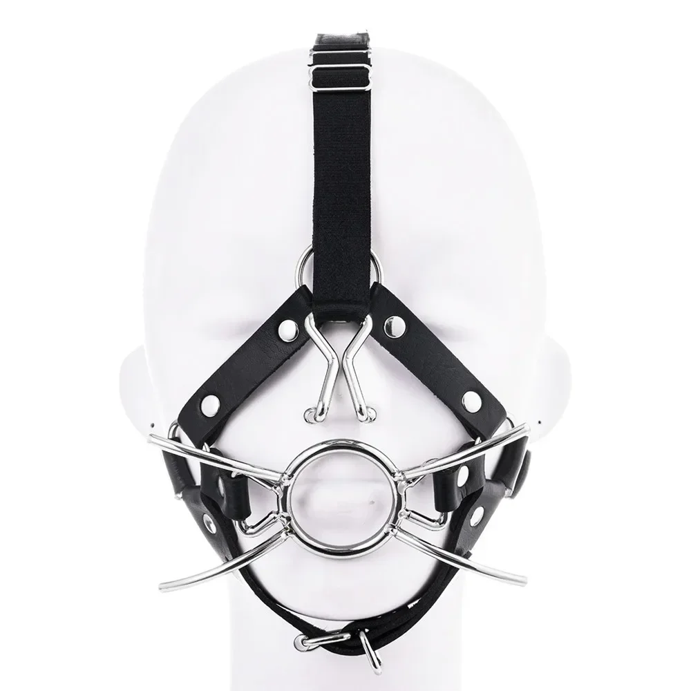 

Bdsm Bondage Harness Strap Slave Metal Nose Hook Open Mouth Gag for Fetish Fantasy Adults Games Erotic Products 18+ Years Old