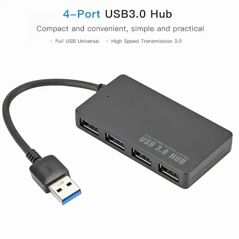 High-Speed USB 3.0 Type C 4-Port Hub with Plug & Play Adapter