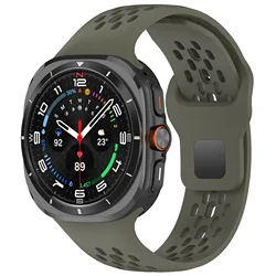 Breathable Silicone Sports Loop Strap - Soft & Comfortable Band 47mm - Galaxy Watch 7 Ultra (Gr)