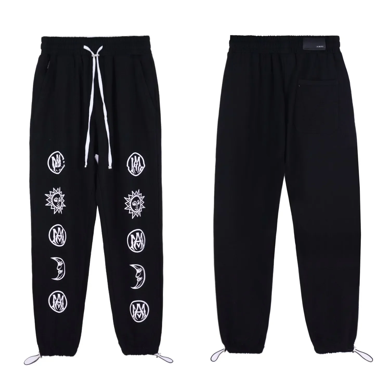 

amir Spring/summer new Sunmoon print drawstring pants High street casual nine-quarter pants