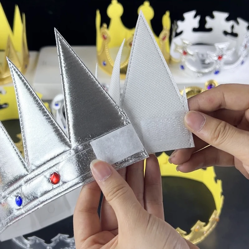 1pc Baby 1. Geburtstag König Krone Junge Mädchen Geburtstag Hüte Gold Silber Prinz Prinzessin Krone Für Kinder Erwachsene geburtstag Party Decor – Detail 11