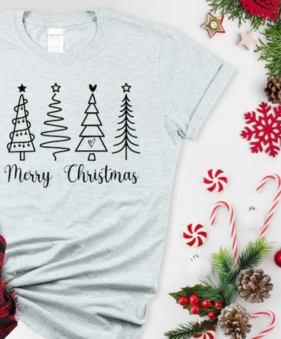

Женская футболка с рождественской елкой, подходящая семейная одежда, топ с коротким рукавом, футболки из 100% хлопка, уличная одежда Harajuku goth y2k