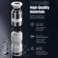 1PCS Pneumatic One-way Non Return Check Valve SPU Straight Control 4mm 6mm 8mm 10mm 12mmGas Pipe One-touch Push In Quick Connect 5