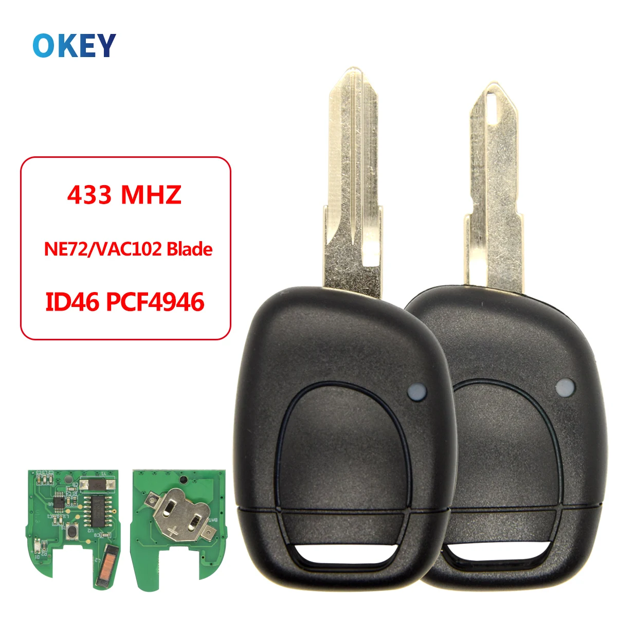 Chiave/Telecomando Per Renault Clio Ii 2001 2002 2003 2004 2005 Pcf7946 Chip Transponder 434mhz Ne73 Vac102 Blade - Renault 8 Chiave/Telecomando Per Renault Clio Ii 2001 2002 2003 2004 2005 Pcf7946 Chip Transponder 434mhz Ne73 Vac102 Blade - Renault - Sbcd5407e2a864c579202bd390ccf0fc4U