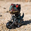 Childrens Dinosaur Modeling Pullback Motorcycle Simulation Locomotive Inertia Car miniatures item Animal figurines Dinosaur toys 5