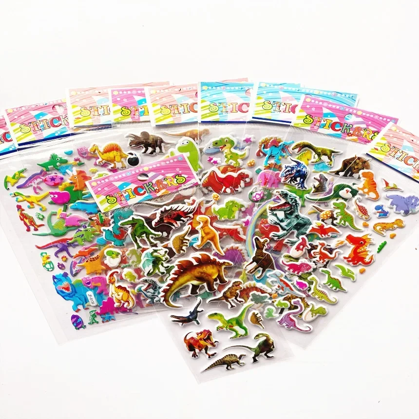 Keyboard stickers 3d stickers 3d wall stickers kraft paper stickers cartoon nail stickers anime motion stickers bank card stickers googly eyes stickers 3-20 sheets Sticker Kids Cute 3D Cartoon Stickers Mixed School Teacher Reward Children Early Learning Toys for Children