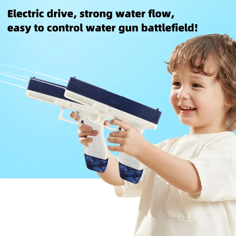 HW Glock Clip Version of Bullet Drum The Electric Water Gun New Outdoor Game Child Design Shooting Summer Game Pistol Kids Toys 2