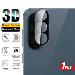 3 - in - 1 Clear Tempered Glass Case with 3D Curved Camera Lens Protector - Galaxy A37 5G (Black - 1Piece)