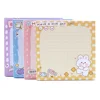 Self-adhesive Cute Kawaii Girl Bunny Grid Sticky Notes Plaid Memo Pad Post Notepad Stationery Index Tab Check List To Do Planner 6