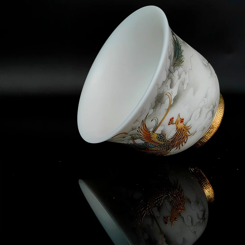 China Ceramic Glaze Jingdezhen Porcelain Cup for Kung Fu Puer Oolong Tieguanyin Flower Tea Ceremony tea cup