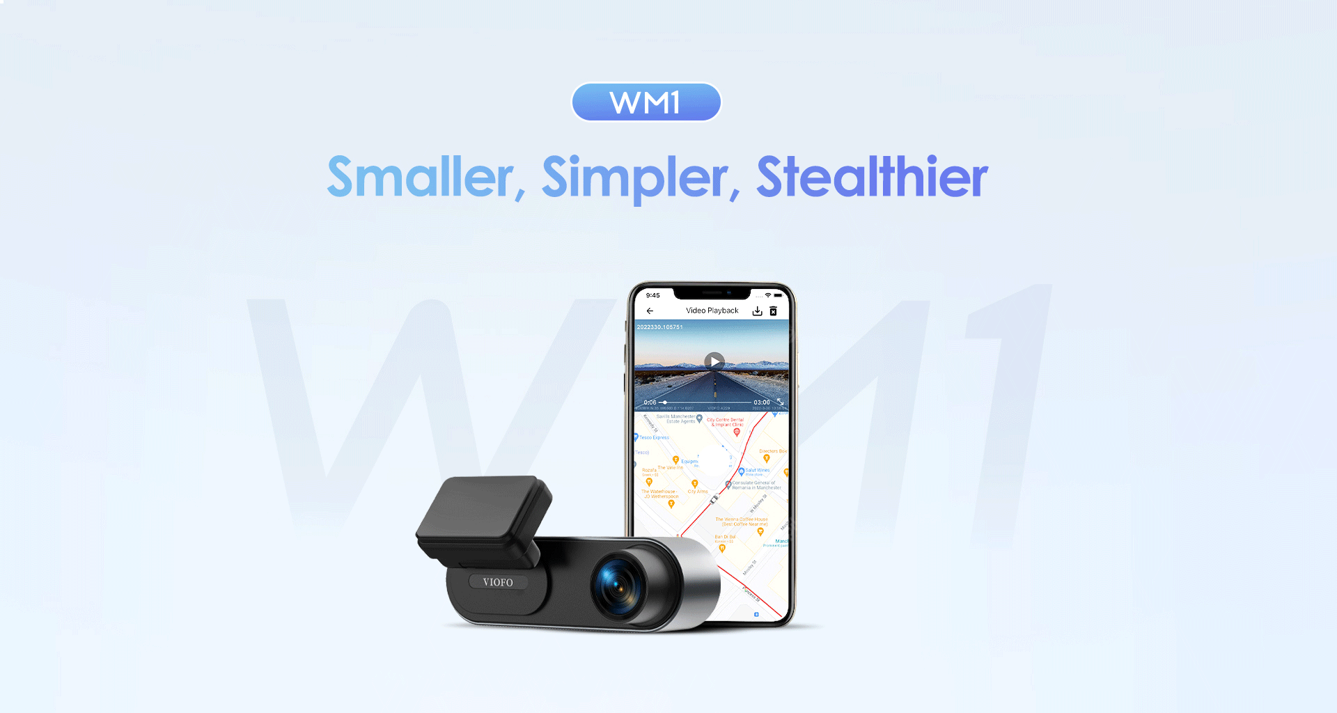 VIOFO WM1 Car Camera 2K QUAD HD Dash Cam Stealthy Video Recorder