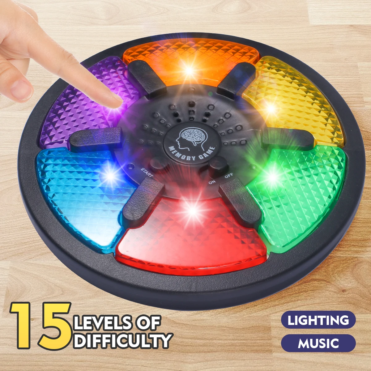 Juego De Reacción LED Para Niños 3-12 Años - 4 Modos De Juego, Entrenamiento De Memoria Juego De Reacción LED Para Niños 3-12 Años - 4 Modos De Juego, Entrenamiento De Memoria