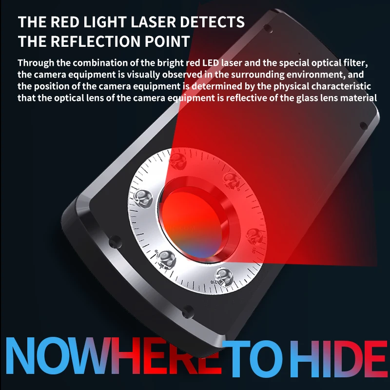 Hidden Camera Detector Infrared Camera Detector Camera Detector Signal Detector Anti Spy Hidden Camera Detector Wireless RF All Signal Bug Car GPS Tracker Infrared Search Security Protection Gadget PK K18 K68