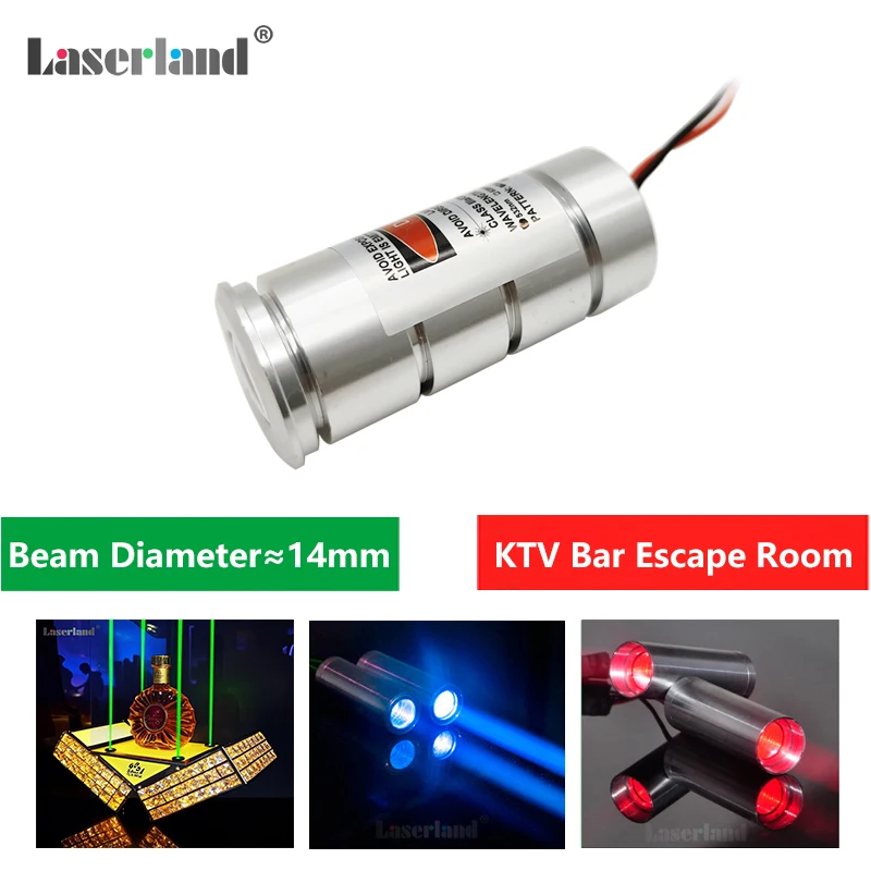 Rot-Grün-Blau Fettstrahl-Lasermodul-Diode für Halloween, Geisterhäuser, Escape Rooms, KTV-Bars und Partys