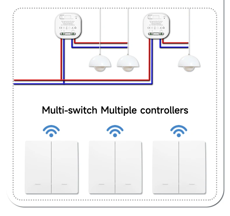Outdoor Waterproof 1/2/3 gang Self Powered Kinetic Energy Switch Sbcd5c9fe0e6c4182ac425f6f36bdb464V