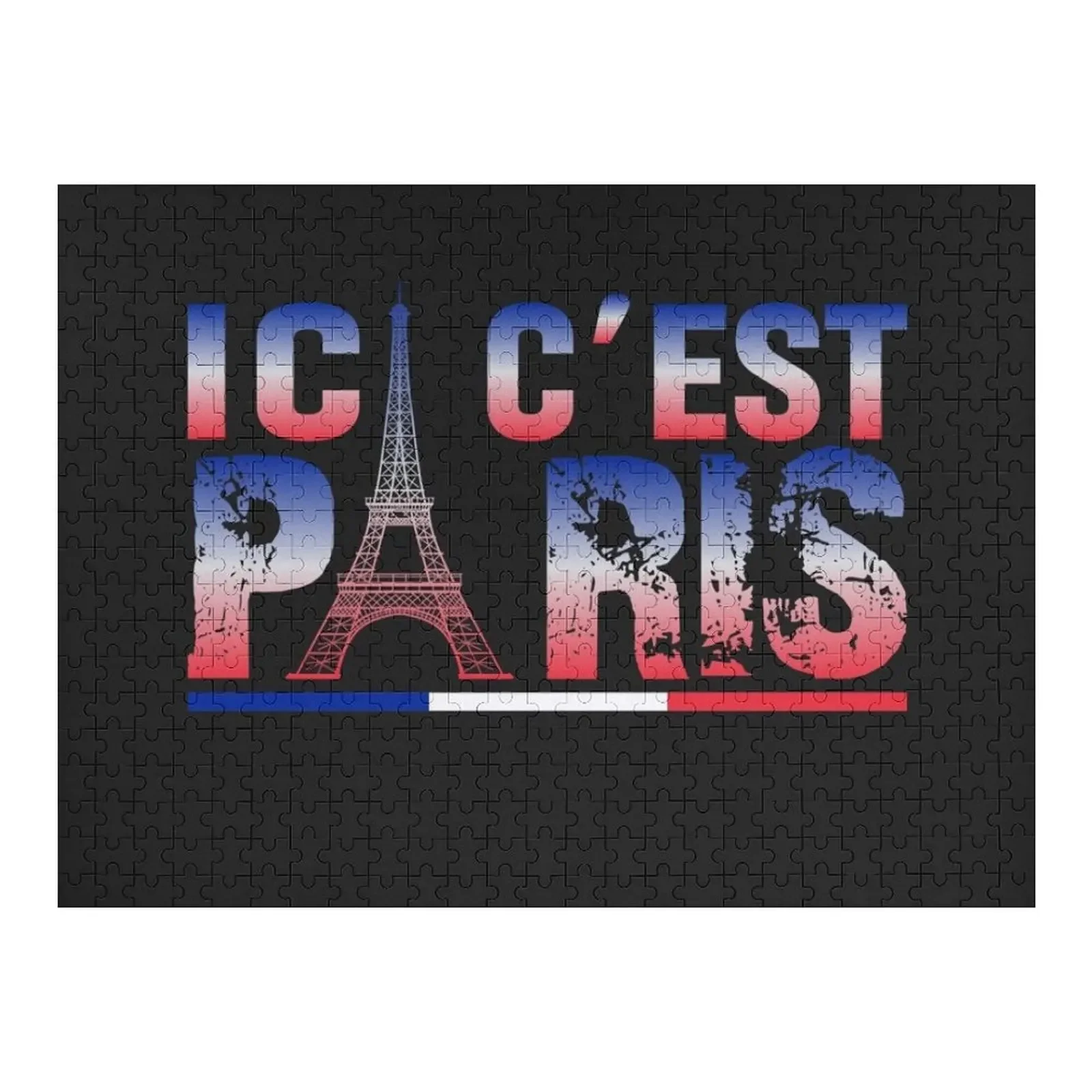 ici c'est paris Jigsaw Puzzle Personalized Name Personalize Novel Toys For Children 2022 Personalised Toys Puzzle