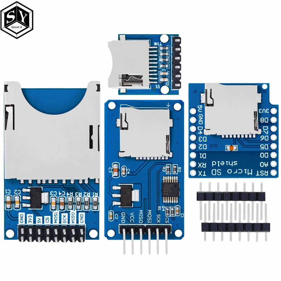SD Printed Circuit Boards (PCBs 5-Pack Micro SD Card Storage Shield ...