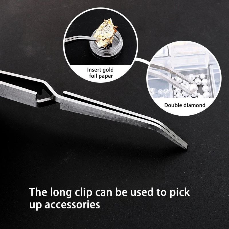 1Pc Multifunction Stainless Steel Nail Art Shaping Tweezers Cross Nail Clip Manicure Tools Fashion New Art Tool