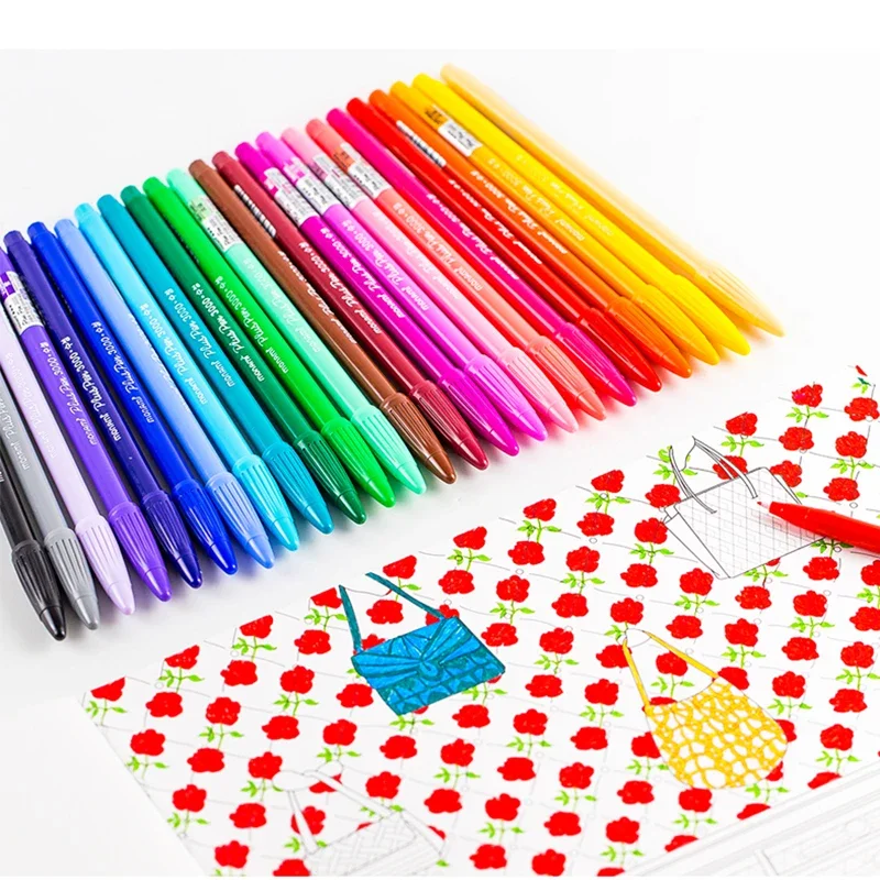 Plus Pen 3000 Water-based Gel Pens Hand Account Hook Line Pens Fiber Gel Pen Writing/Graffiti/Notes Canetas Stationery 4