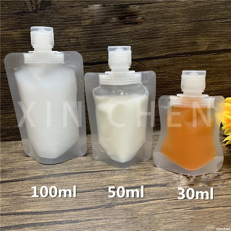 

100 Pcs Travel Liquid Packaging Bag Lotion Dispenser Bag Shampoo Cosmetic Packaging Storage Container Leakproof 30ml 50ml 100ml