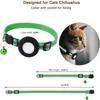 Cat Airtag Holder Collar Breakaway Reflective Strips Adjustable Kitten Collar Waterproof Cat Bell Collar Pet Air Tag Case 6
