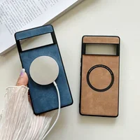 Luxury Magsafe Soft Leather Case For Google Pixel 6 7 8 9 Pro XL 7 8A Magnetic Wireless Charging Skin Feel Shockproof Back Cover 2