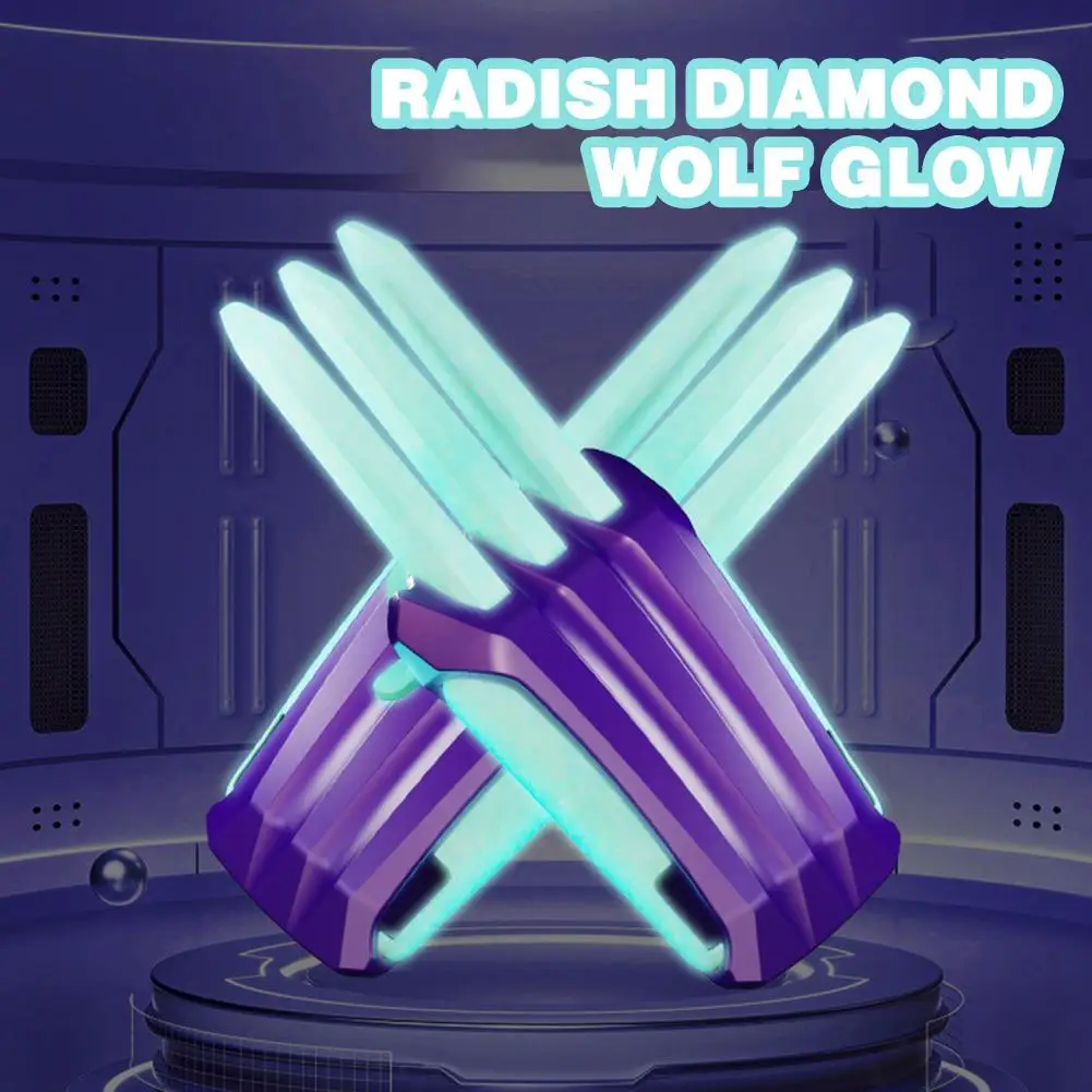 

Нож гравитовый с 3D-принтом, телескопический маленький координационный фиджет-коготь волка для рук и глаз, игрушка для снижения давления, с нажимной картой, Radis A0S8