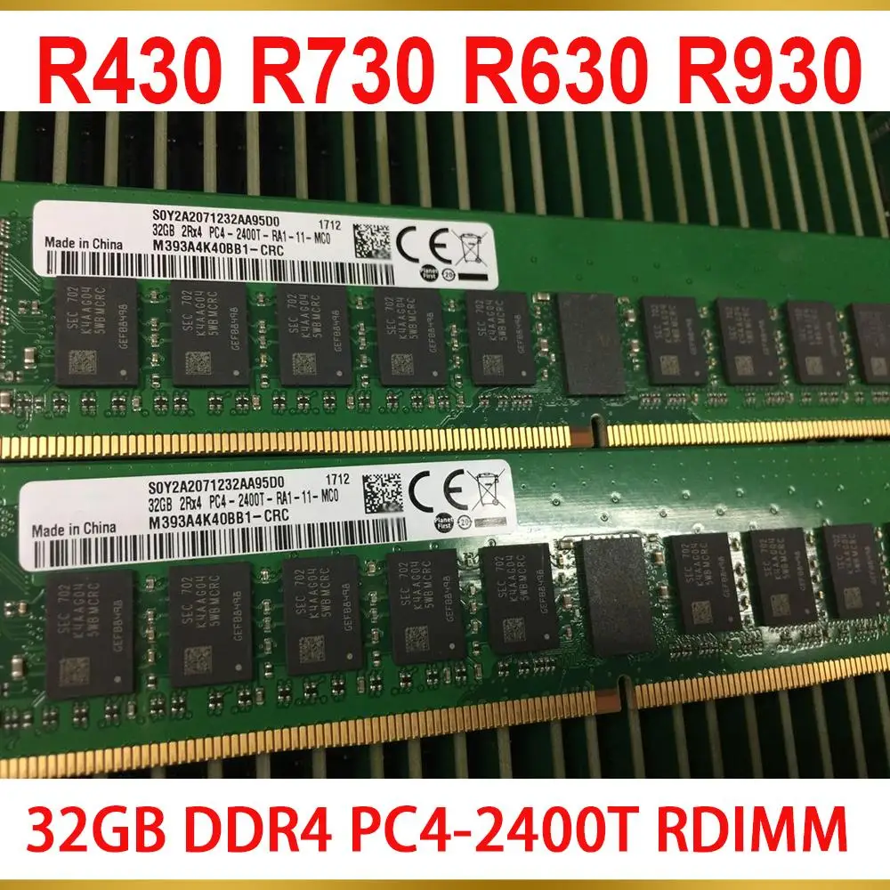 1PCS Server Memory R430 R730 R630 R930 32GB DDR4 PC4-2400T RDIMM RAM 2 1PCS Server Memory R430 R730 R630 R930 32GB DDR4 PC4 2400T RDIMM RAM