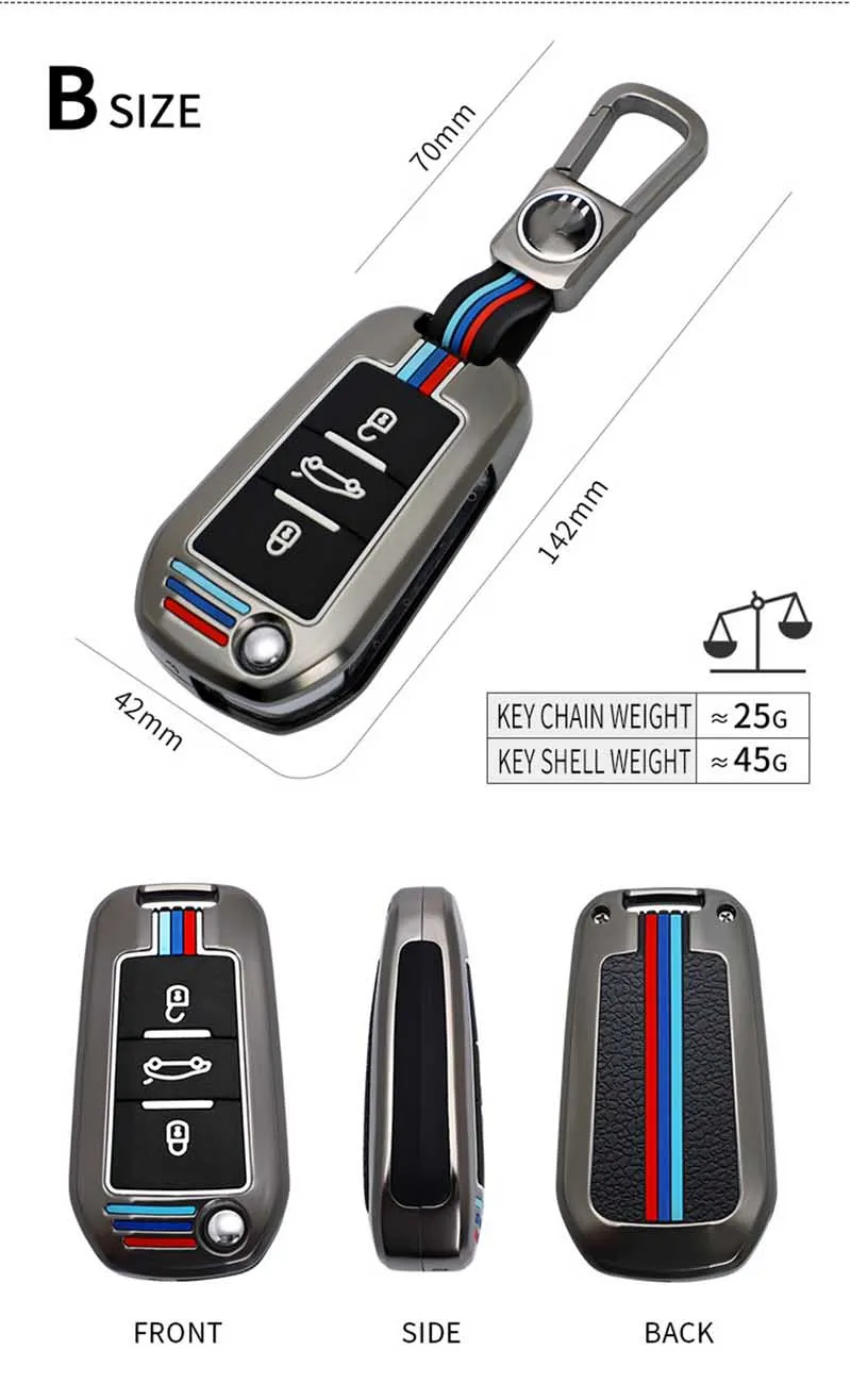 Copertura Della Cassa Chiave dell'automobile Per Peugeot 207 3008 208 308 2008 307 508 5008 407 301 206 Citroen c1 c2 c3 c4 grand picasso c5 ds 3 5 Auto - Sbcd642437e5b45a8b3d2345cbecda921t