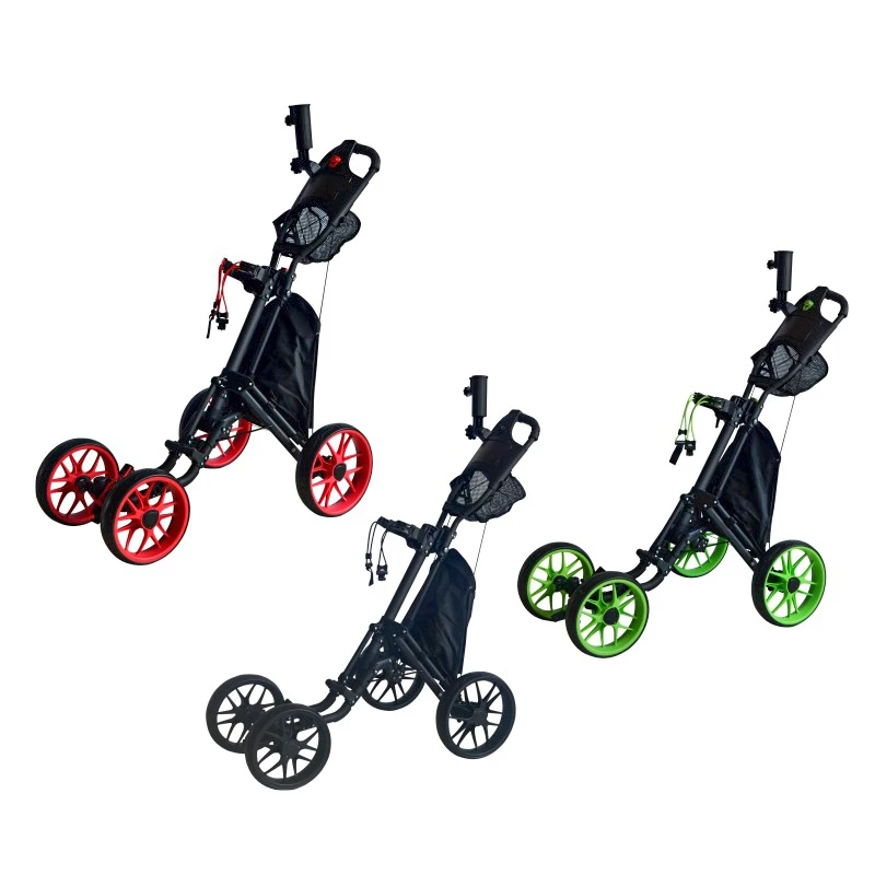 Foldable 4 Wheel Outdoor Club Carts Push Pull Golf Trolley for Sale