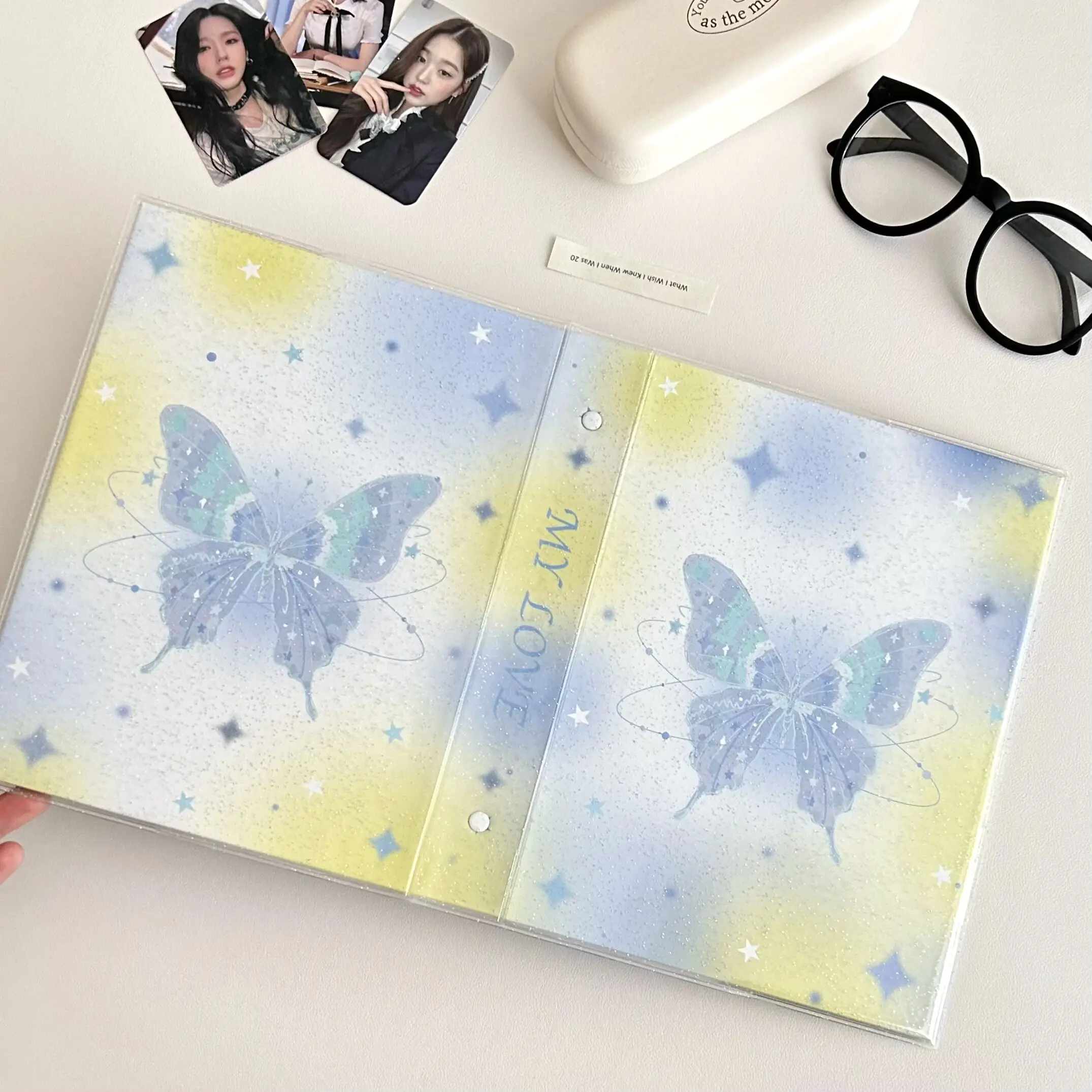 Album photo papillon, classeur de cartes photo Kpop, porte-carte d