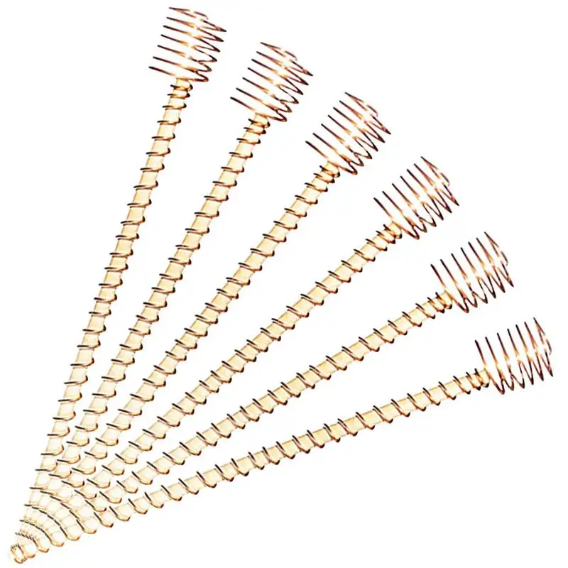 

Copper Coil Antenna Garden Plant Stakes For Indoor Plants Natural Wood Wrapped Support Stakes 6 PCS Durable Flexible Easy