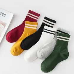 2/1pairs Man Striped Casual Socks Standard Thickness Cotton Breathable Funny Unisex Street Fashion Happy Sock Cheap for 1 Uah