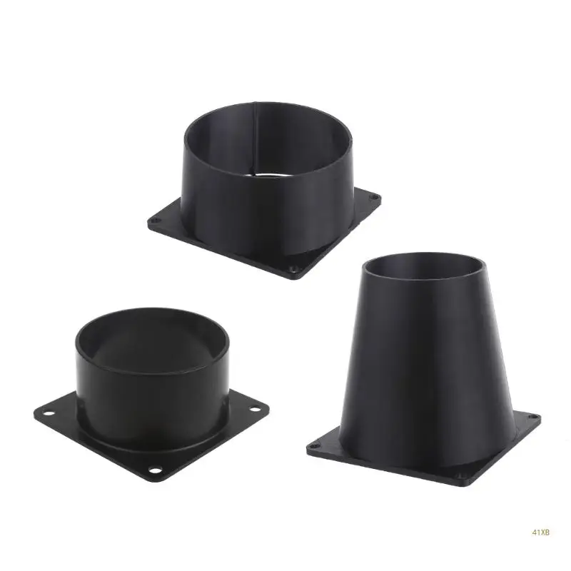 

41XB Round Pipe Connector Air Duct Ventilation Hose for 8x8cm Cooling Fan Efficient