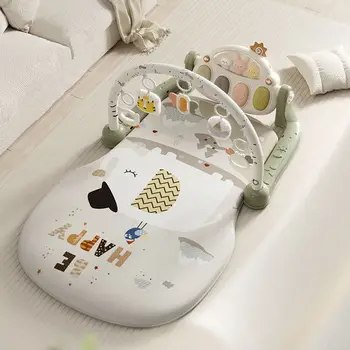 3-in-1 Baby Piano Play Gym Music and Lights Activity Center Early Learning Toy Charging Multifunctional Hanging Toys 1