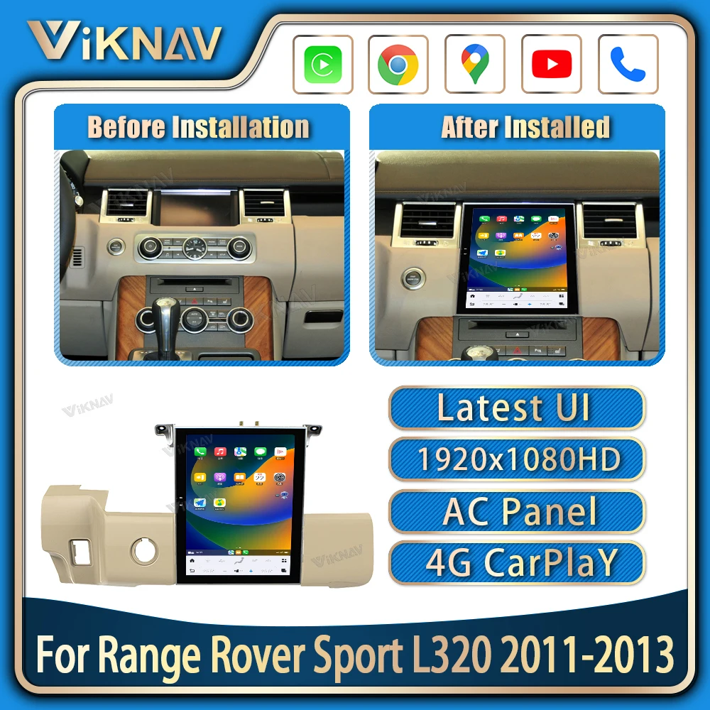 

wireless Carplay GPS Navigation For Range Rover Sport L320 2011-2013 Android Auto Car Radio Multimedia Stereo Video Player Head