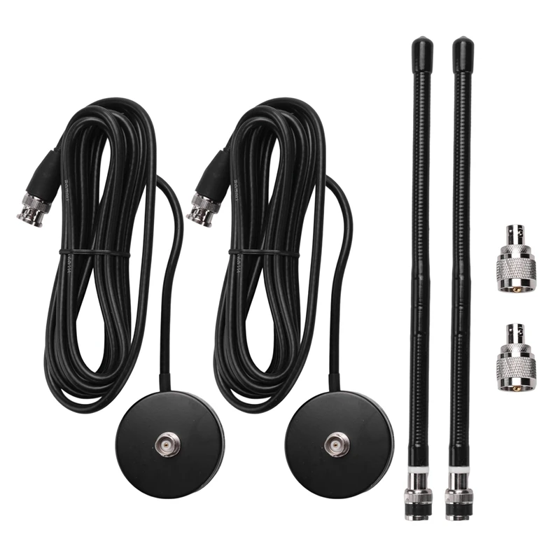 2X Cb Antenna 27Mhz Soft Whip Base Magnetica Bnc Pl259 Connettore Cb Antenna Aerea Per Cobra Midland 253 Maxon