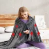 Electric Heated Blanket Electric Heated Blanket USB Powered 3 Levels Adjustable Fast Heating Heated Throw Cover for Home 4