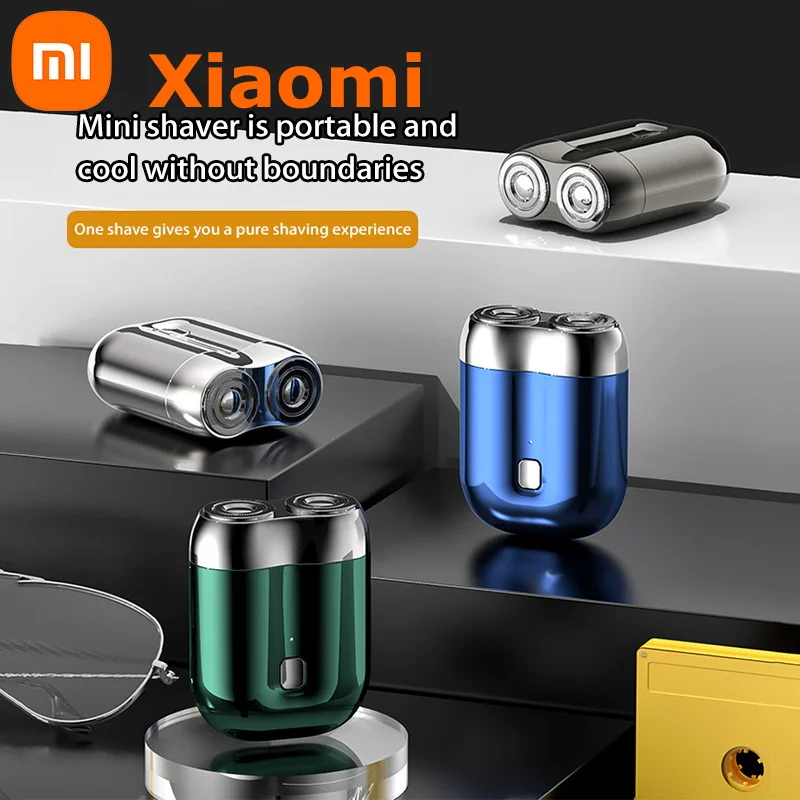 Xiaomi Men Double-headed Mini Magnetic Shaver Silent Washable Portable Electric Shaver Type-C Charging Men Women Electric Razor 2