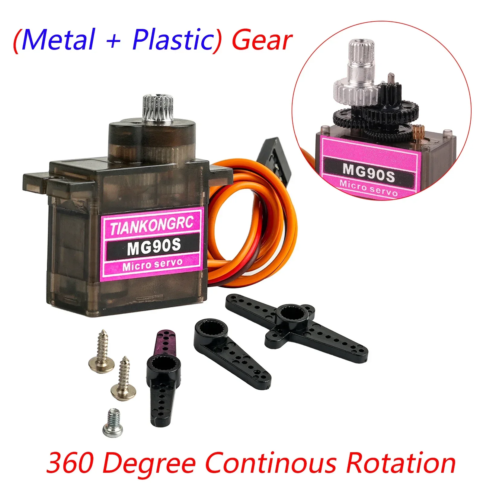 Enhanced Micro Servo Motor with Adjustable Degree and Metal/Plastic Gear for Versatile Robotics and DIY Projects