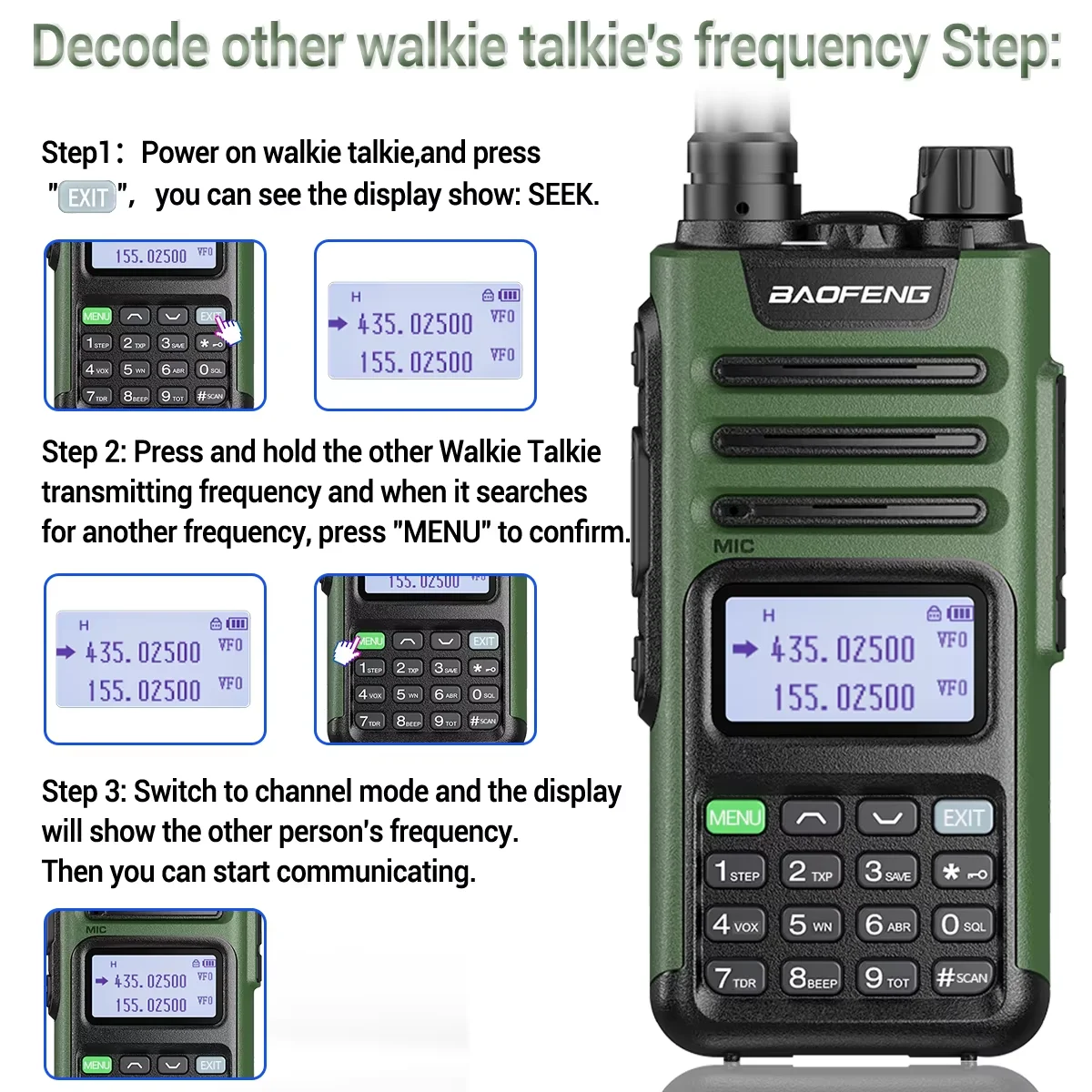 Baofeng M-13 Pro V2 Air Walkie-Talkie mit großer Reichweite, drahtloser Frequenzkopie, Mehrband-NOAA-Typ-C-AM-Zweiwegradio_voghion.com