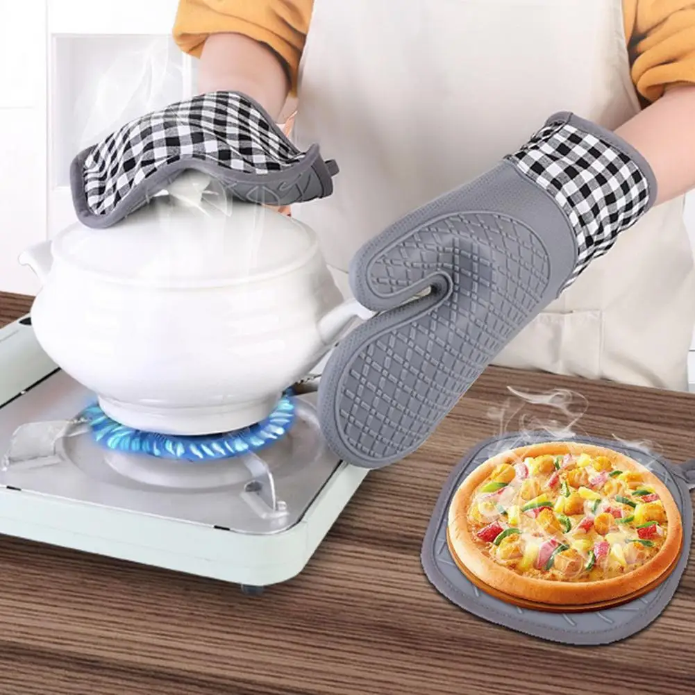 Silicone Grip Heat Pad Silicone Insulation Pad Pot Holders Set Non slip Heat Resistant Potholders